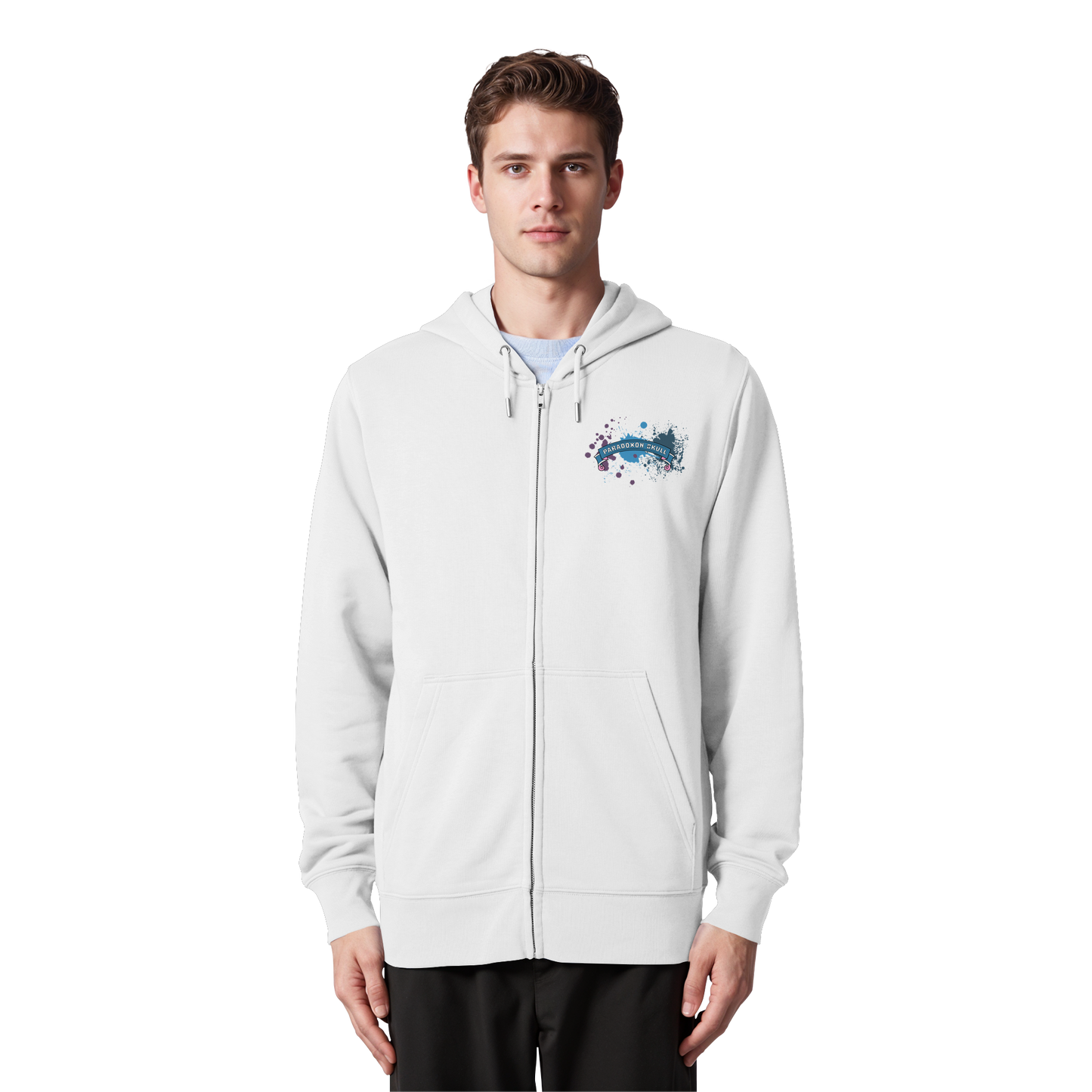 Blue Paradoxon Skull  - Organic Zipper