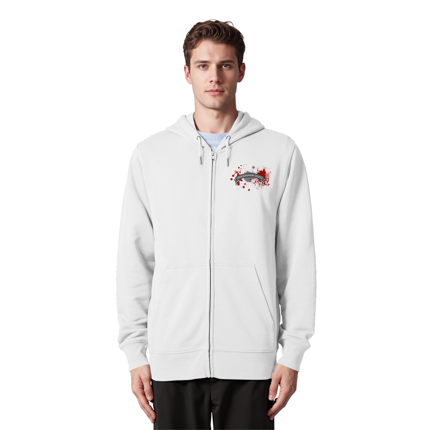 Red Paradoxon Skull  - Organic Zipper