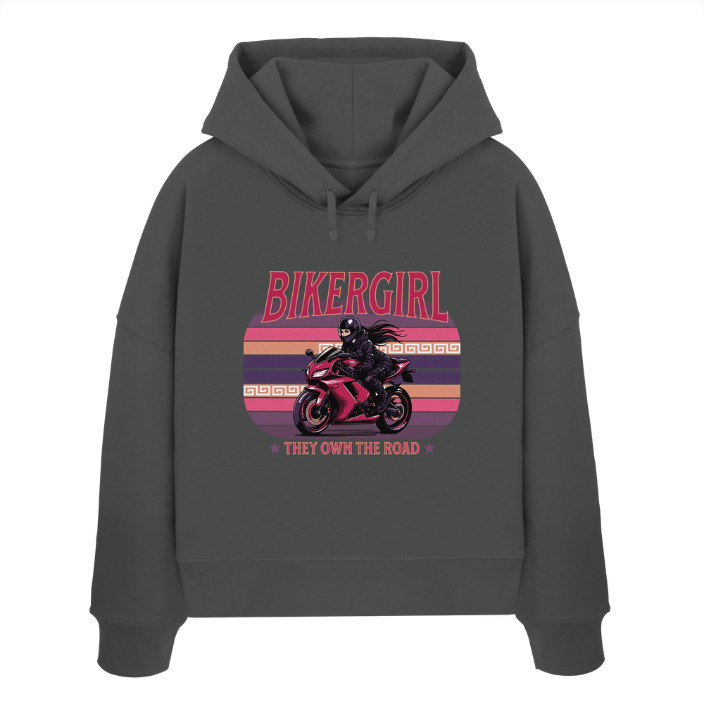Bikergirl / Damen Boxcut Hoodie