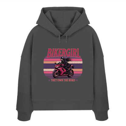 Bikergirl / Damen Boxcut Hoodie
