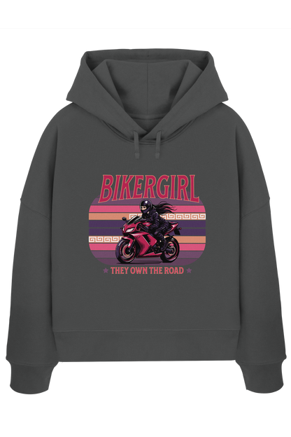 Bikergirl / Damen Boxcut Hoodie