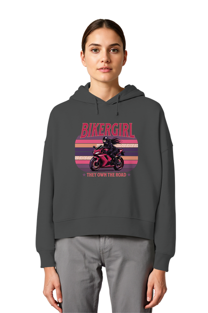 Bikergirl / Damen Boxcut Hoodie