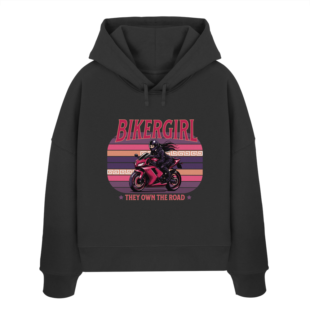 Bikergirl / Damen Boxcut Hoodie