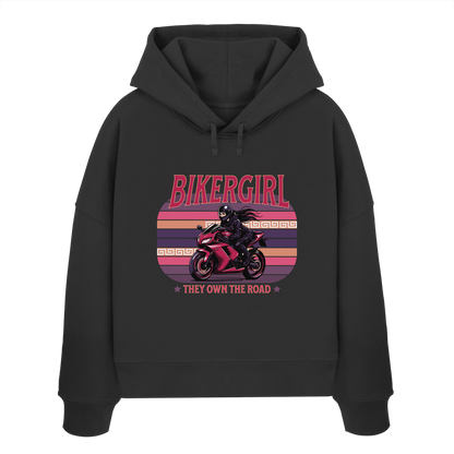 Bikergirl / Damen Boxcut Hoodie
