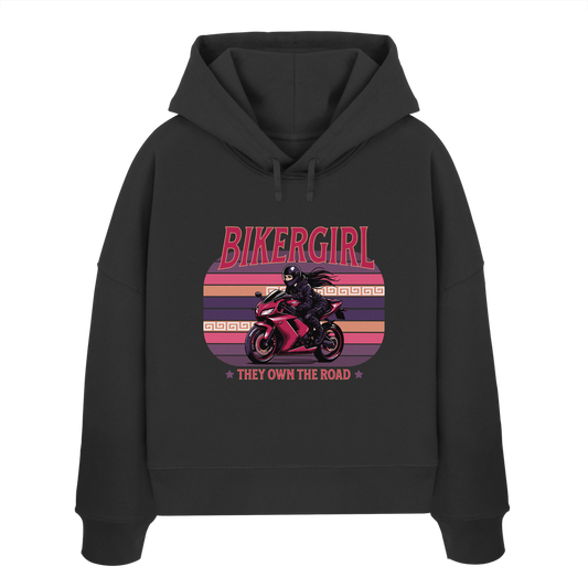 Bikergirl / Damen Boxcut Hoodie