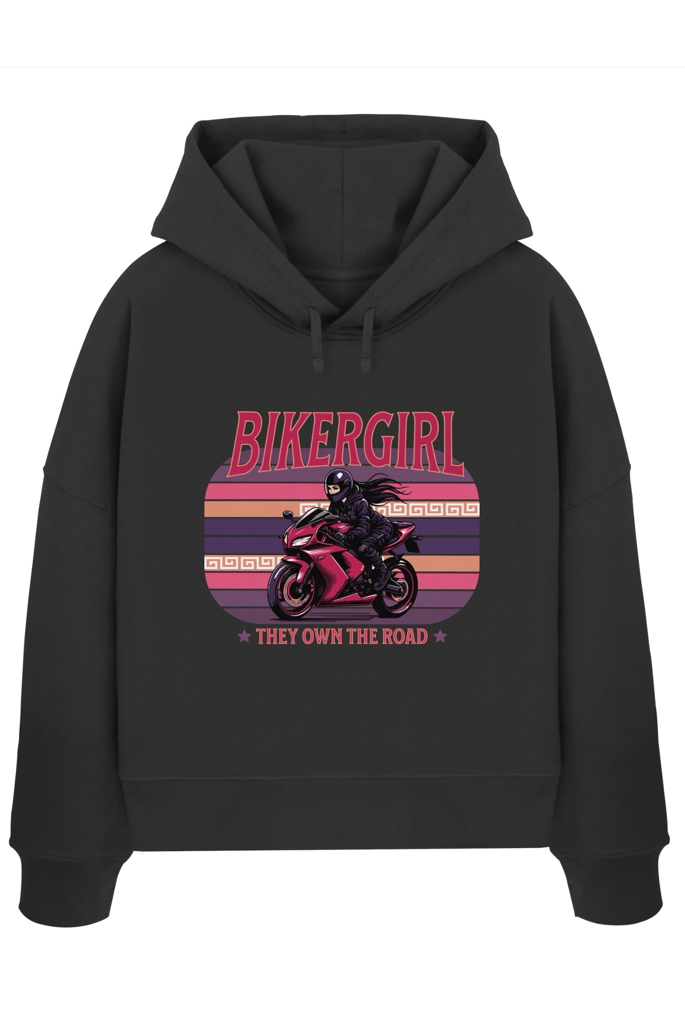 Bikergirl / Damen Boxcut Hoodie