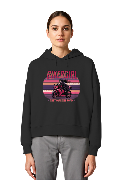 Bikergirl / Damen Boxcut Hoodie
