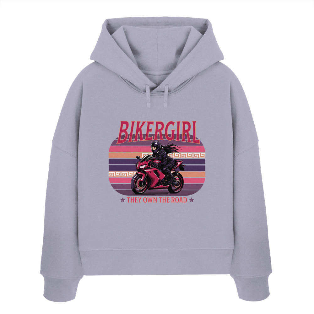 Bikergirl / Damen Boxcut Hoodie