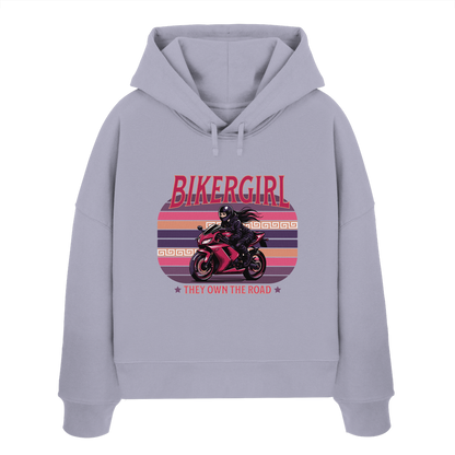 Bikergirl / Damen Boxcut Hoodie