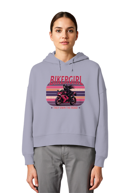 Bikergirl / Damen Boxcut Hoodie
