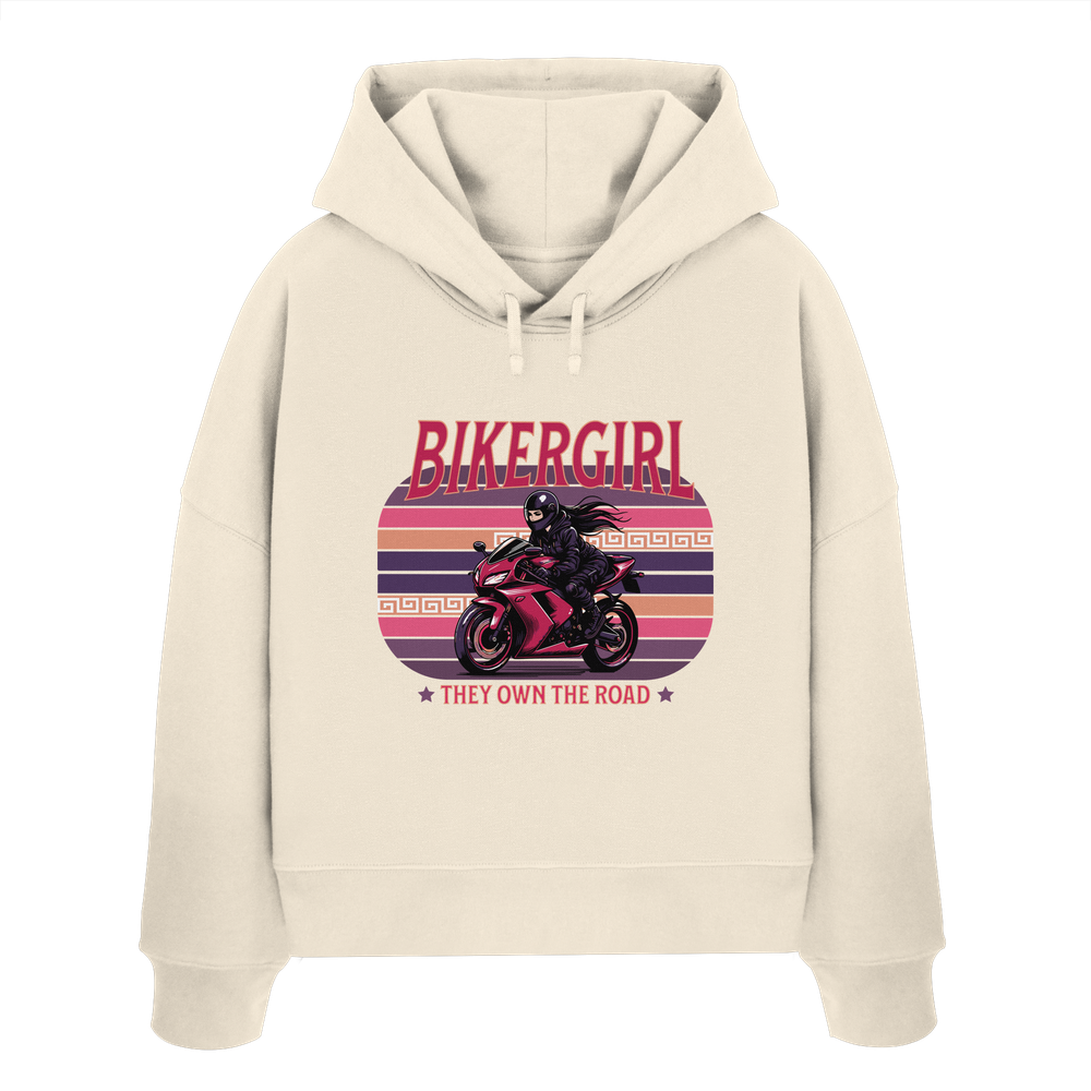 Bikergirl / Damen Boxcut Hoodie