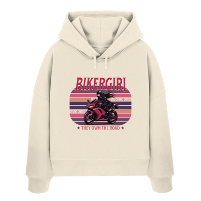 Bikergirl / Damen Boxcut Hoodie