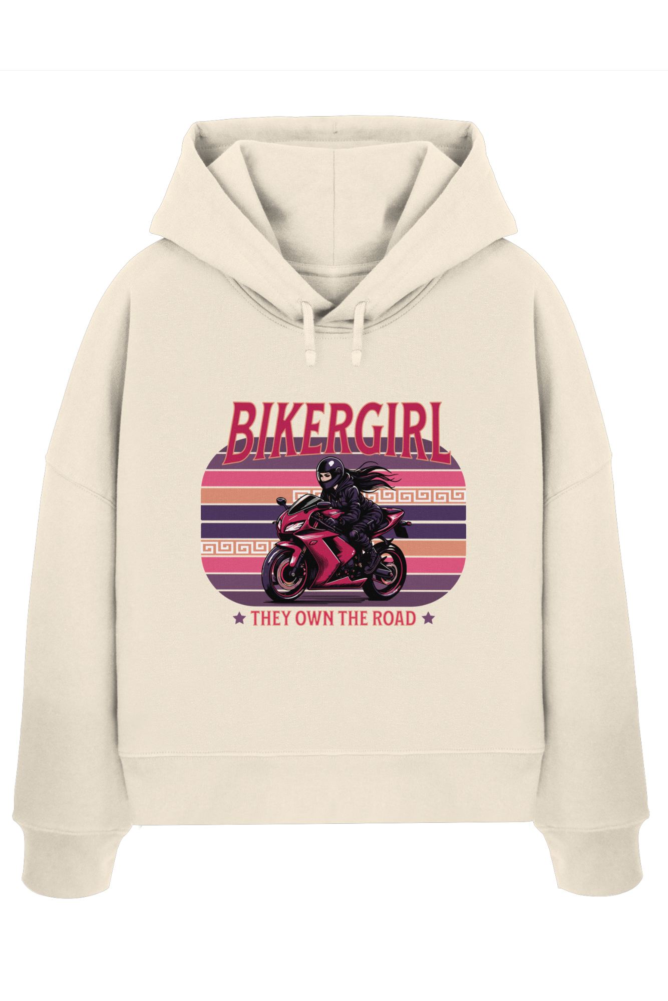 Bikergirl / Damen Boxcut Hoodie