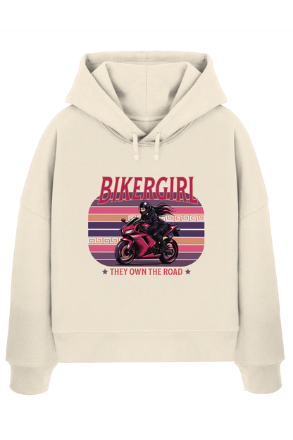 Bikergirl / Damen Boxcut Hoodie