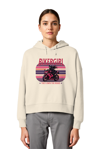 Bikergirl / Damen Boxcut Hoodie
