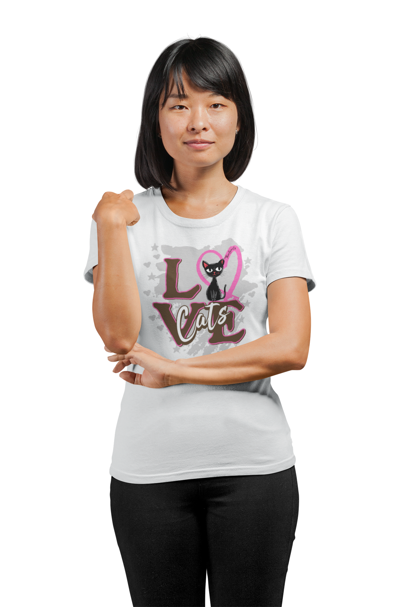 Love Cats  / Fitted Ladies Shirt