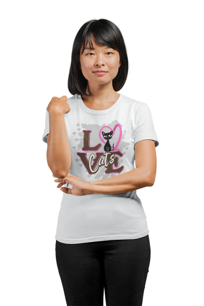 Love Cats  / Fitted Ladies Shirt