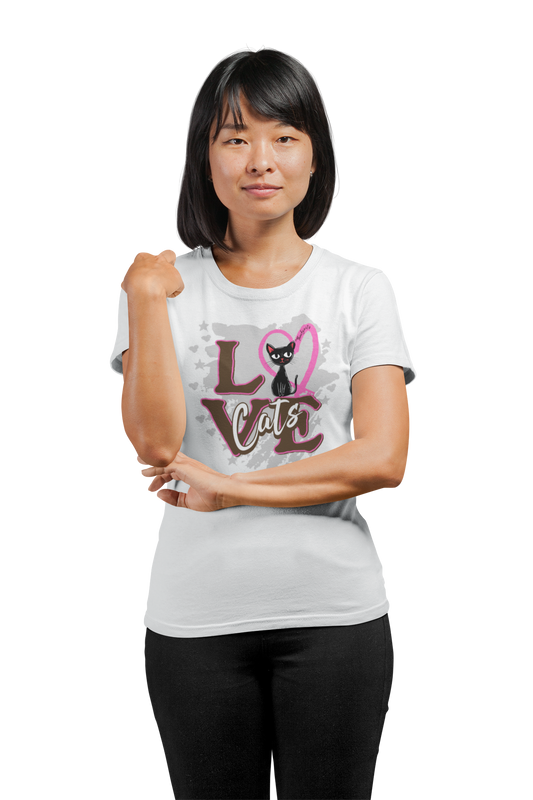 Love Cats  / Fitted Ladies Shirt